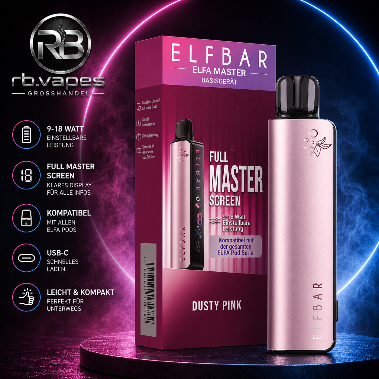 ELFBAR ELFA Master | 850 mAh | Modern, mystisch & kraftvoll | 10 Stück (7,00 € / Stück)