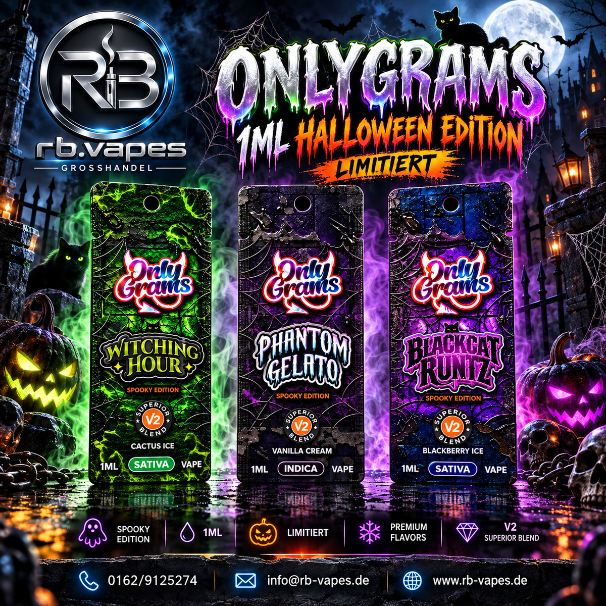 OnlyGrams® | Halloween Edition| 1 ML | Staffelpreise | 10 Stück