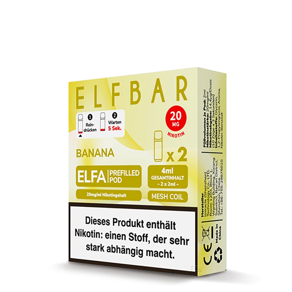 Elfbar Elfa Pods - Banana - 20MG/ML - 10 Stück