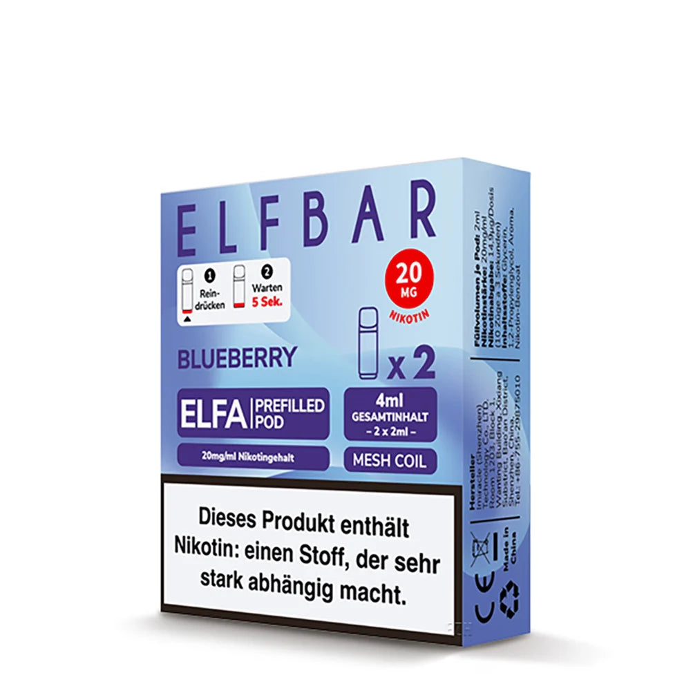Elfbar Elfa Pods - Blueberry - 20MG/ML - 10 Stück