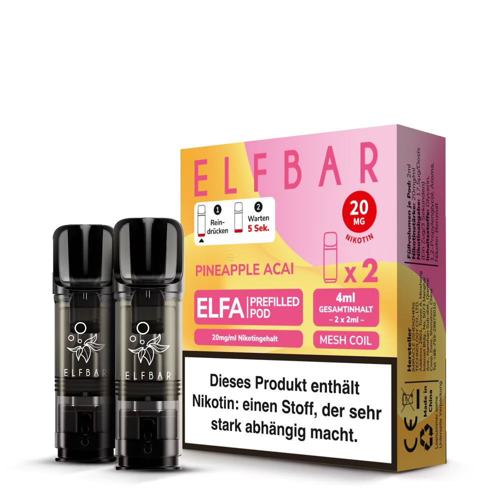 Elfbar Elfa Pods - Pineapple Acai - 20MG/ML - 10 Stück