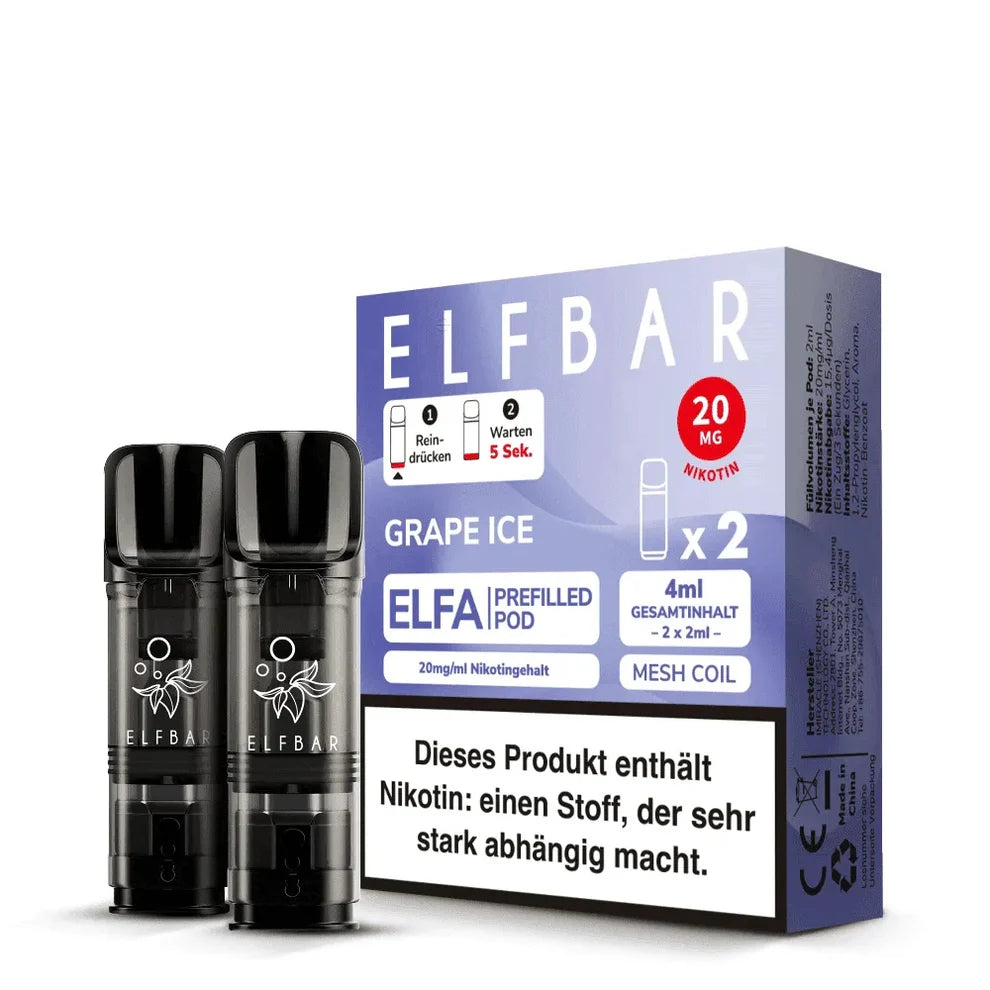 Elfbar Elfa Pods - Grape Ice - 20MG/ML - 10 Stück