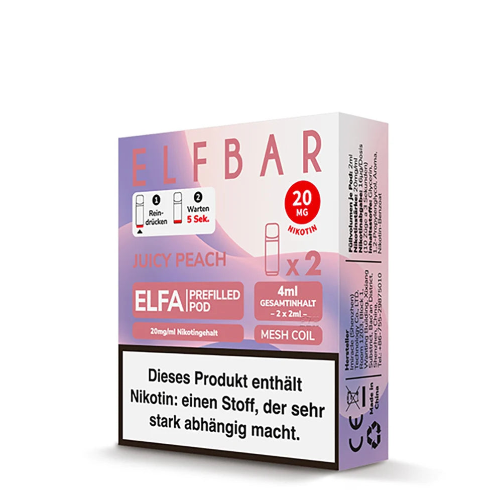 Elfbar Elfa Pods - Peach Ice - 20MG/ML - 10 Stück