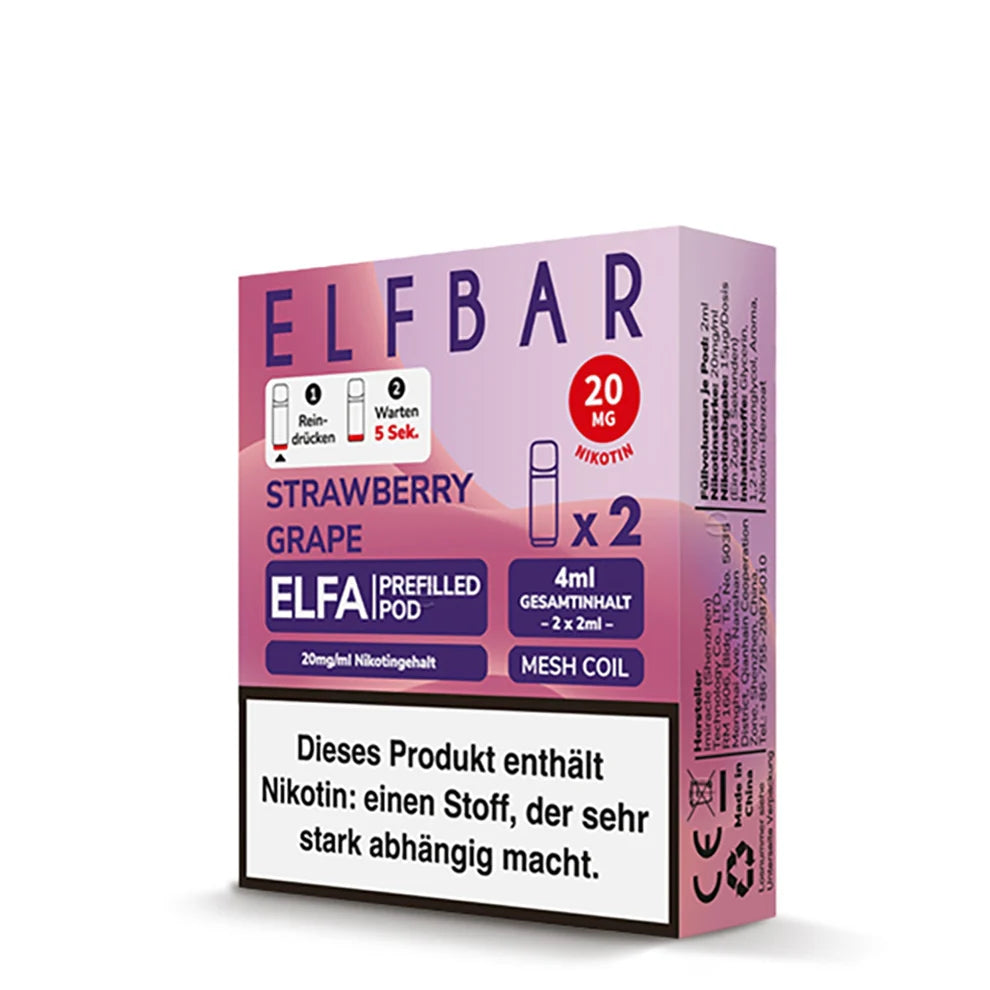 Elfbar Elfa Pods - Strawberry Grape - 20MG/ML - 10 Stück
