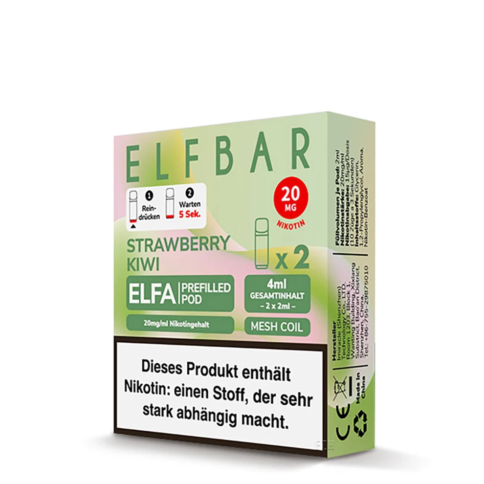 Elfbar Elfa Pods - Strawberry Kiwi - 20MG/ML - 10 Stück