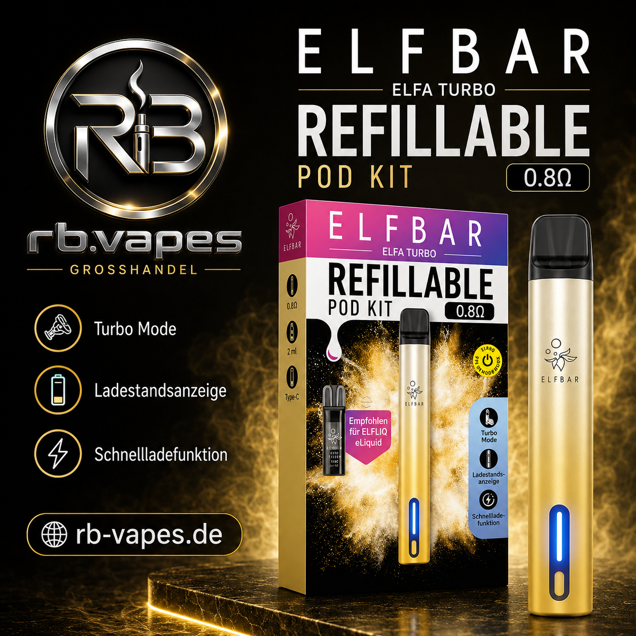Elfbar ELFA Turbo Akku | (6,65 € / Stück)