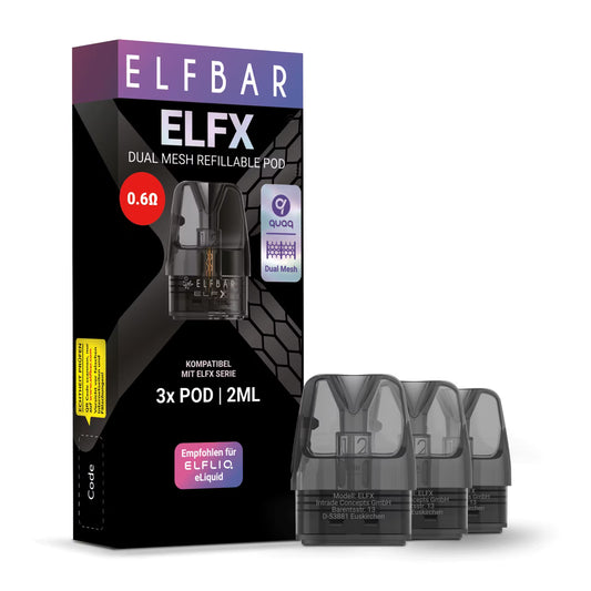 Elfbar - ELFX - Pod Tank Verdampfer - 0.6 Ohm - 3er Paket