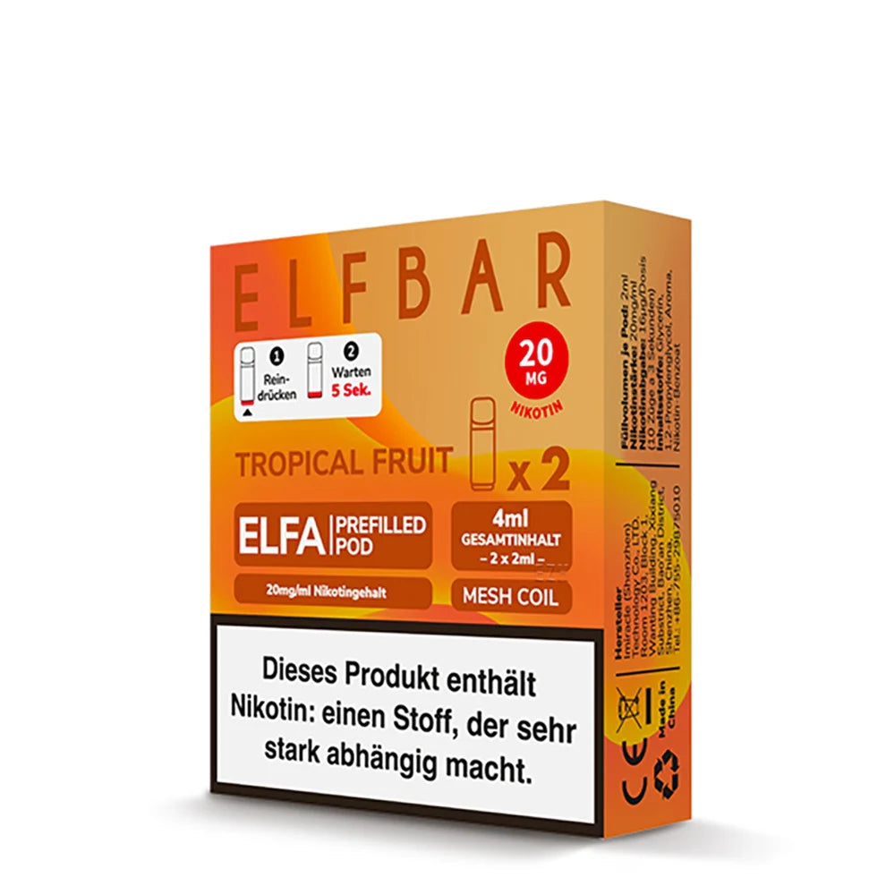 Elfbar Elfa Pods - Tropical Fruit - 20MG/ML - 10 Stück