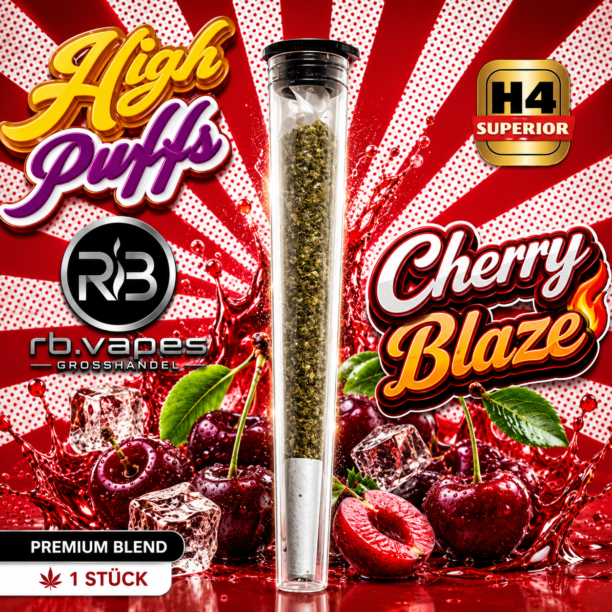 High Puff H4 Pre Roll | Premium Blend | 1 Stück