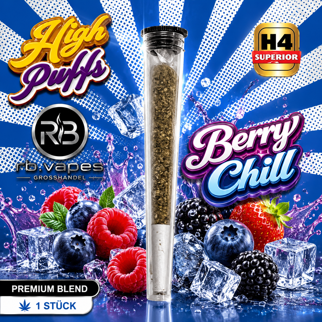 High Puff H4 Pre Roll | Premium Blend | 1 Stück