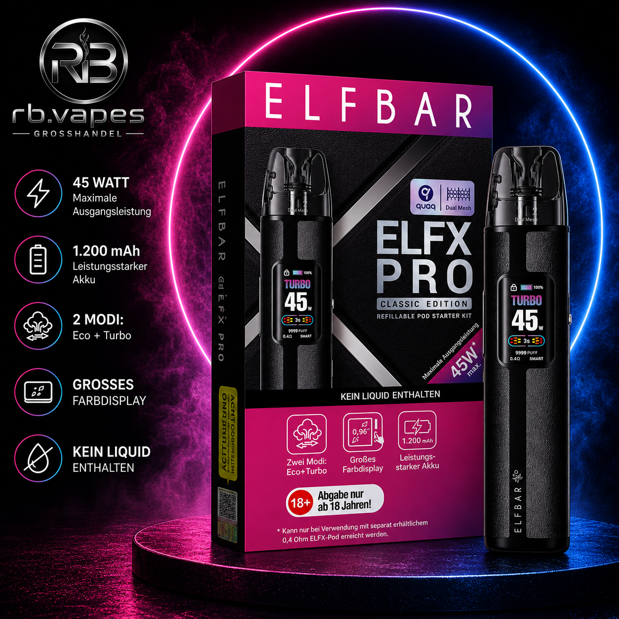 Elfbar | ELFX Pro | Pod Kit | 5 Farben