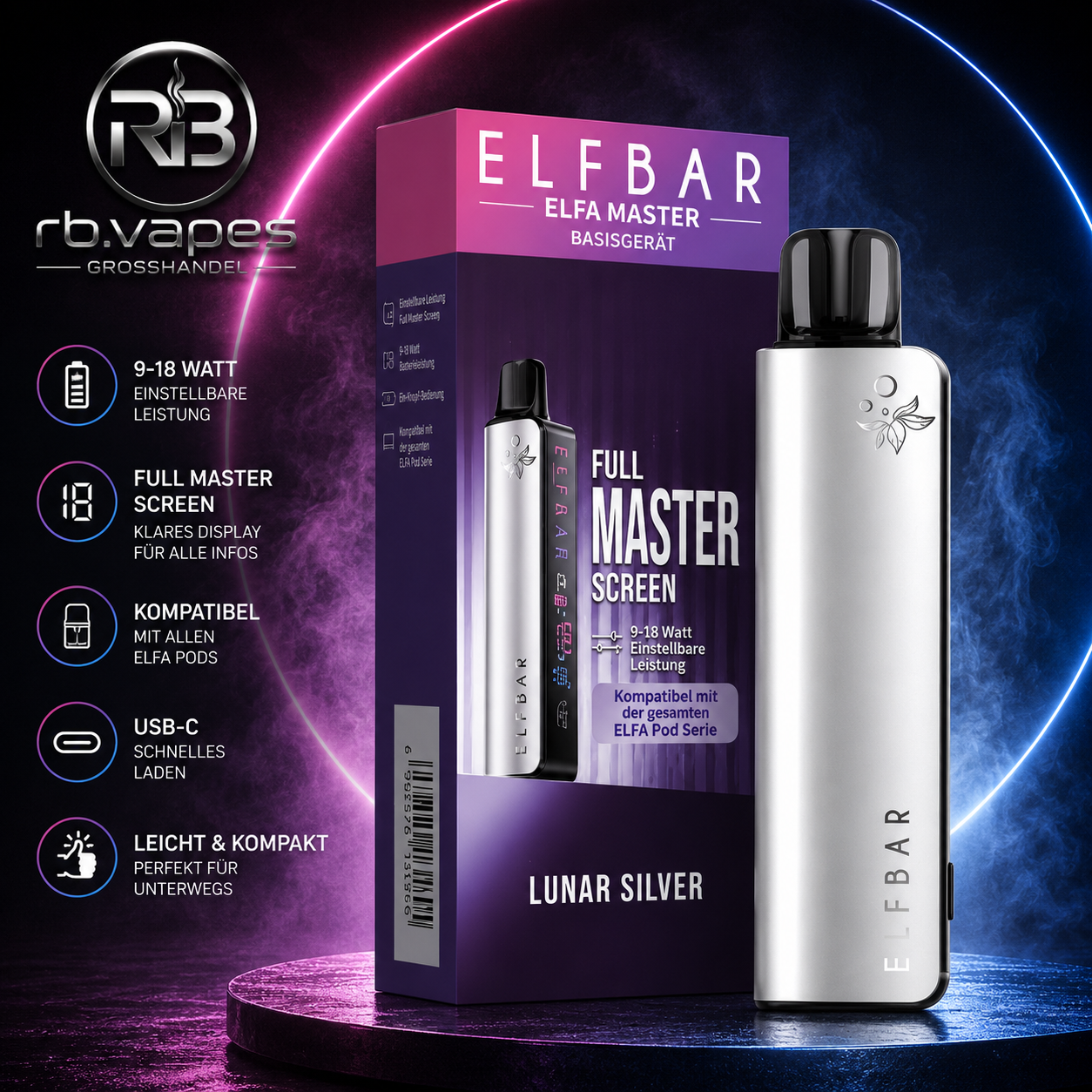 ELFBAR ELFA Master | 850 mAh | Modern, mystisch & kraftvoll | 10 Stück (7,00 € / Stück)