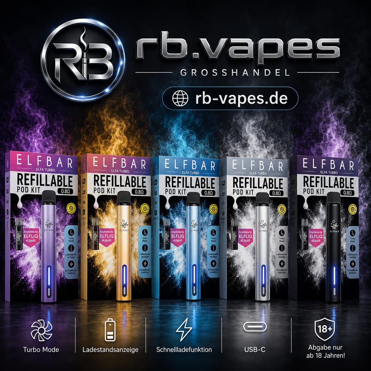 Elfbar ELFA Turbo Akku | (6,65 € / Stück)