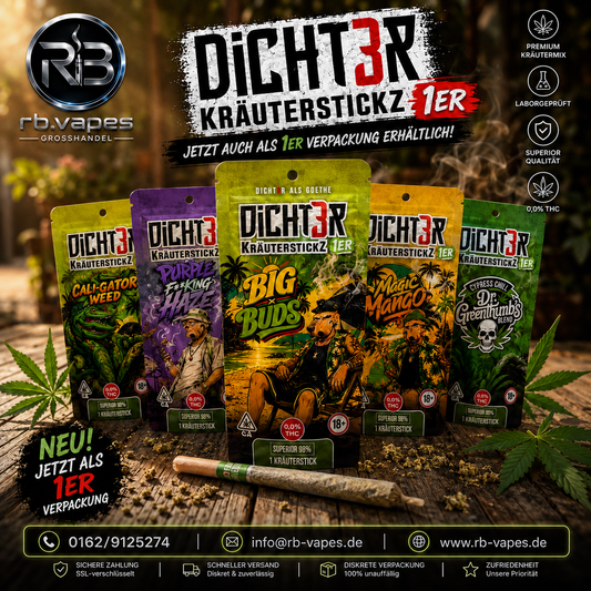 Dicht3er KräuterstickZ | 1 Premium Kräutersticks 1,2g