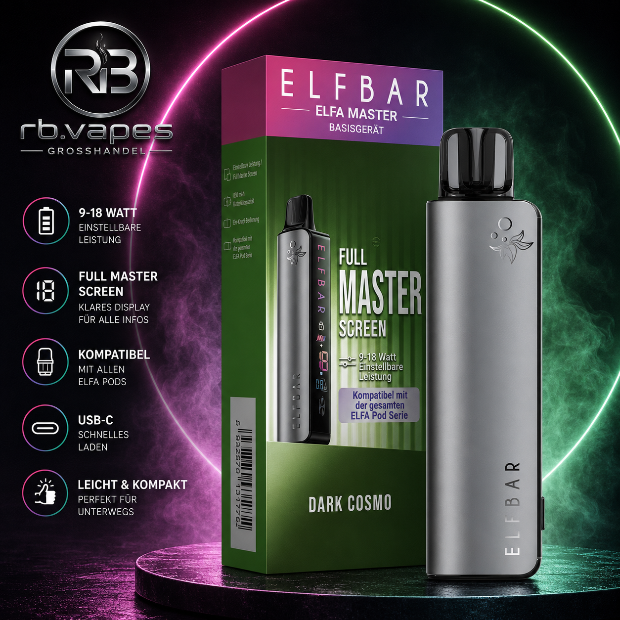 ELFBAR ELFA Master | 850 mAh | Modern, mystisch & kraftvoll | 10 Stück (7,00 € / Stück)