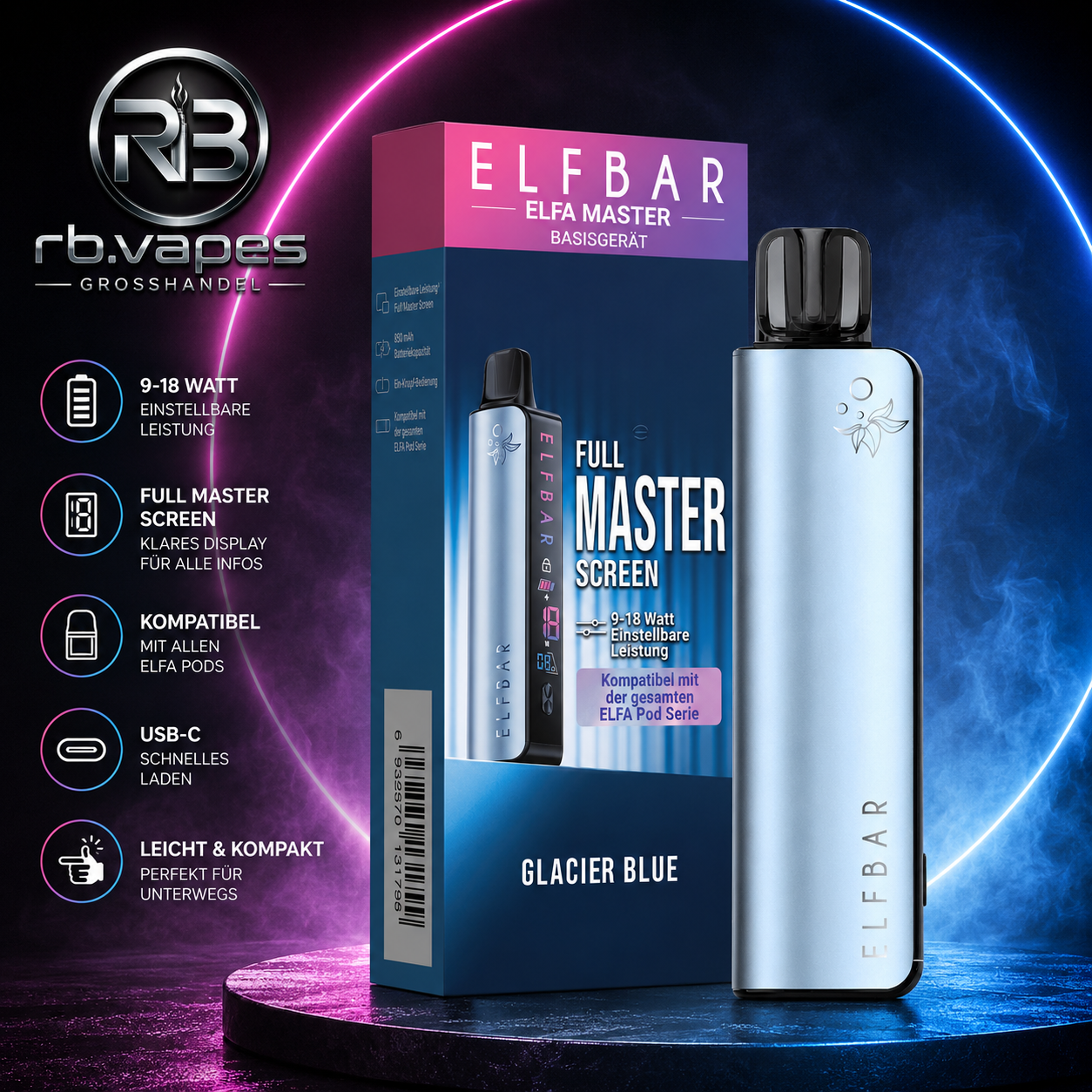ELFBAR ELFA Master | 850 mAh | Modern, mystisch & kraftvoll | 10 Stück (7,00 € / Stück)