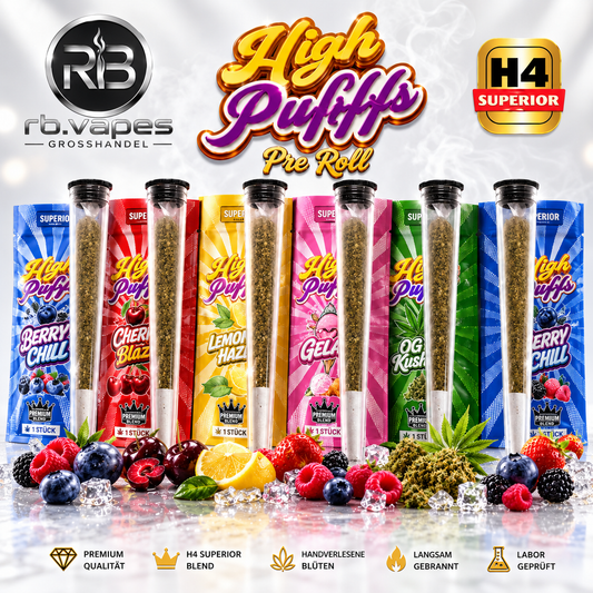 High Puff H4 Pre Roll | Premium Blend | 1 Stück