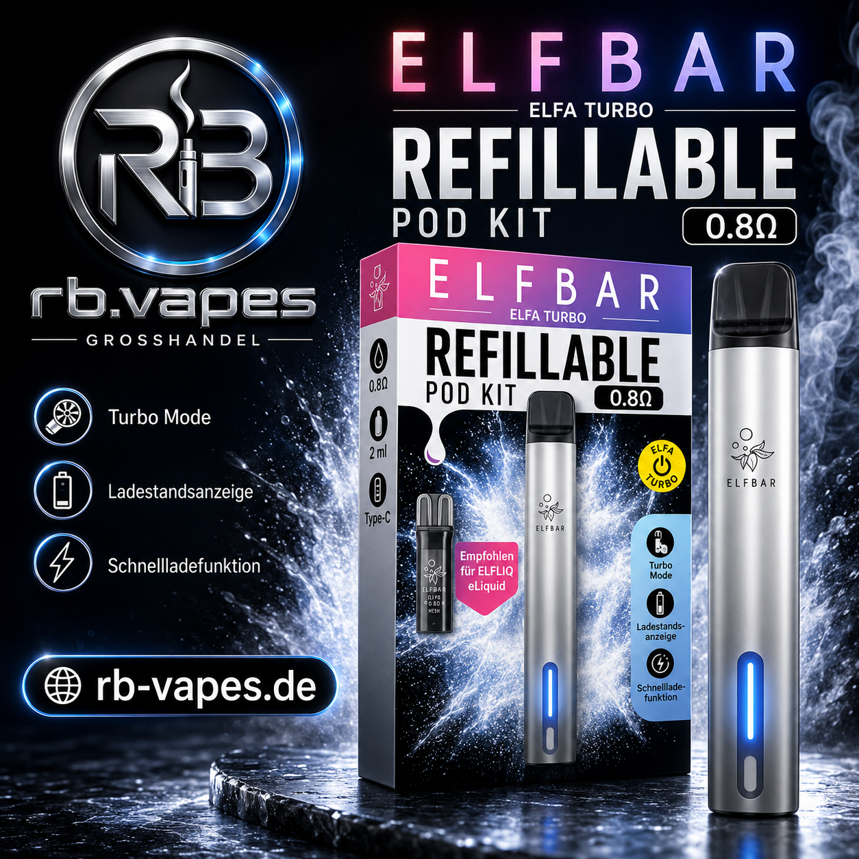 Elfbar ELFA Turbo Akku | (6,65 € / Stück)