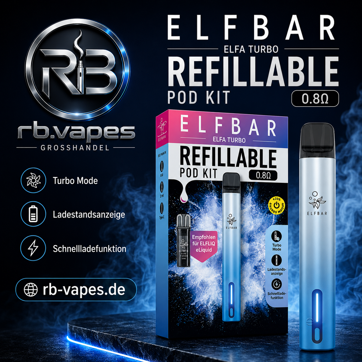 Elfbar ELFA Turbo Akku | (6,65 € / Stück)