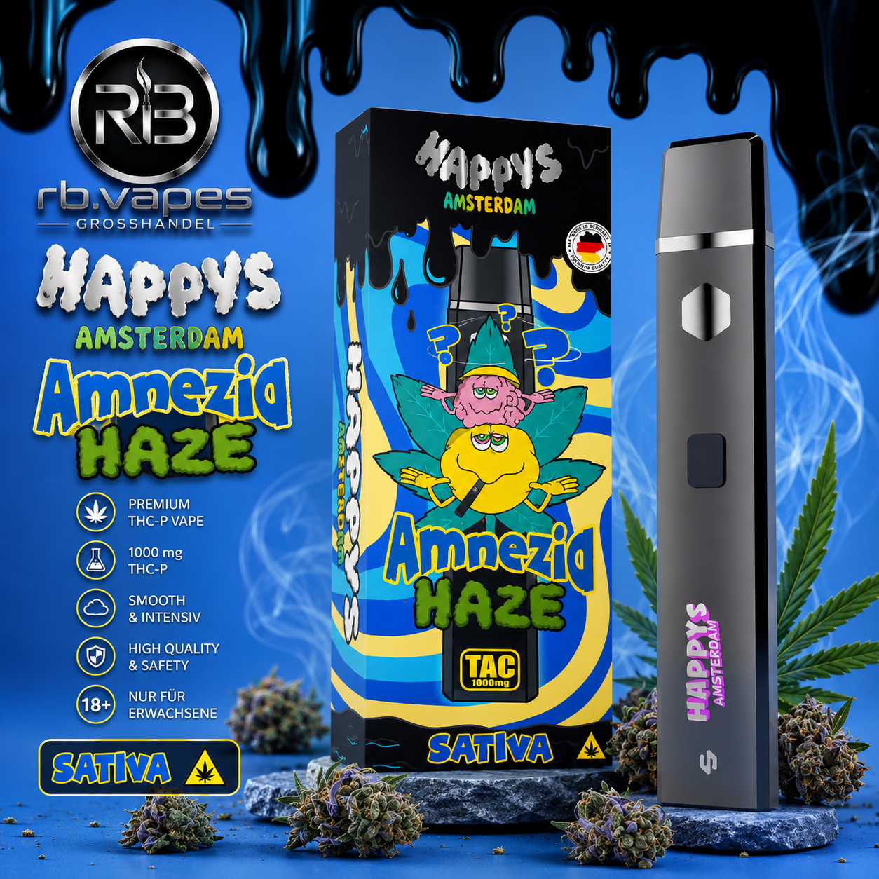 Happys Amsterdam  – Premium Aroma Vape | 1ML | ab 11,90€