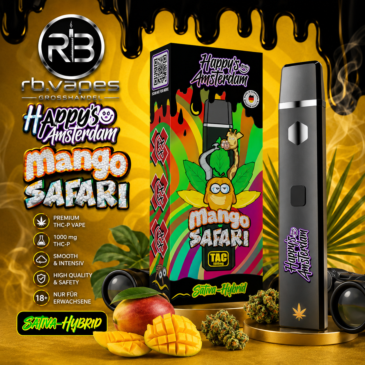 Happys Amsterdam  – Premium Aroma Vape | 1ML | ab 11,90€
