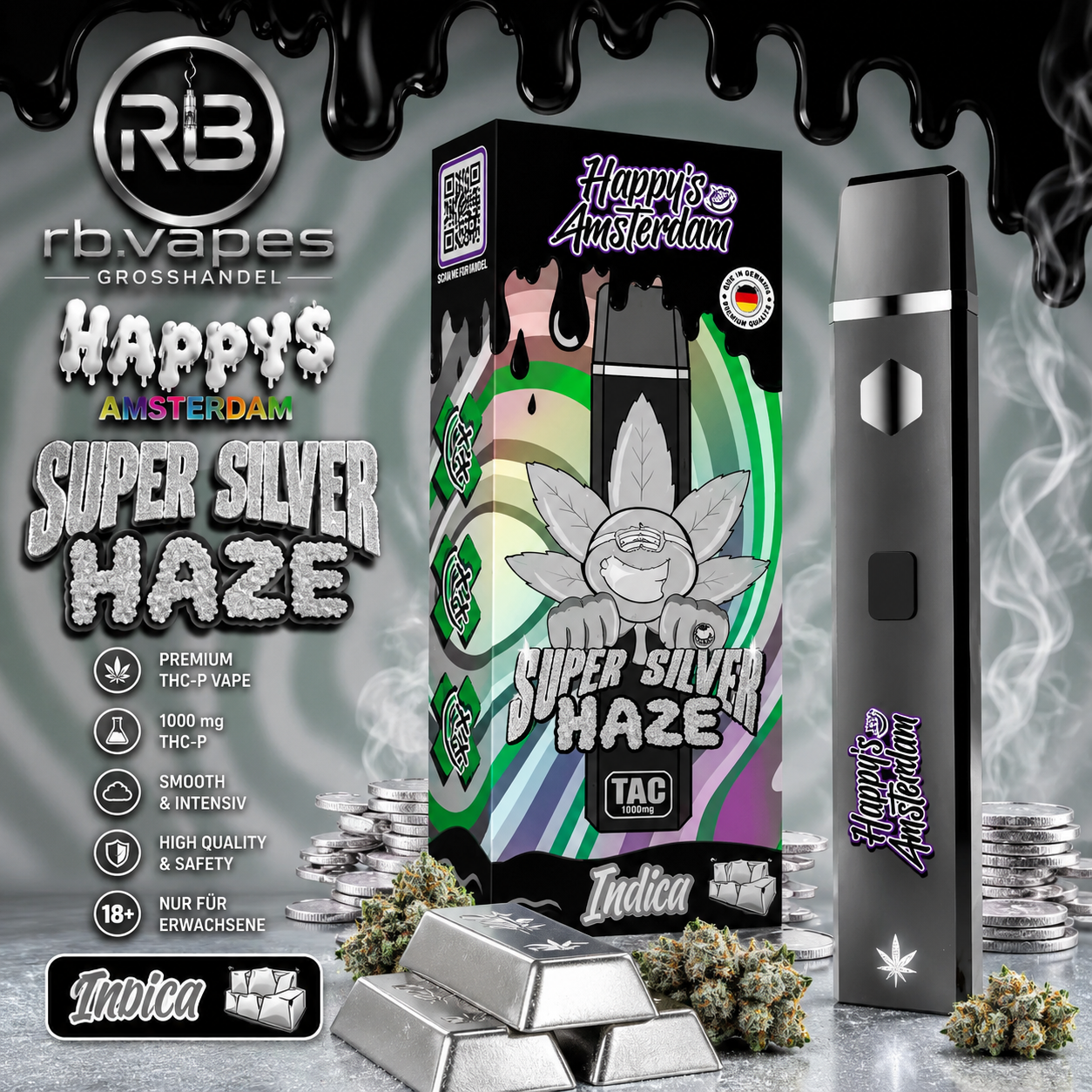 Happys Amsterdam  – Premium Aroma Vape | 1ML | ab 11,90€