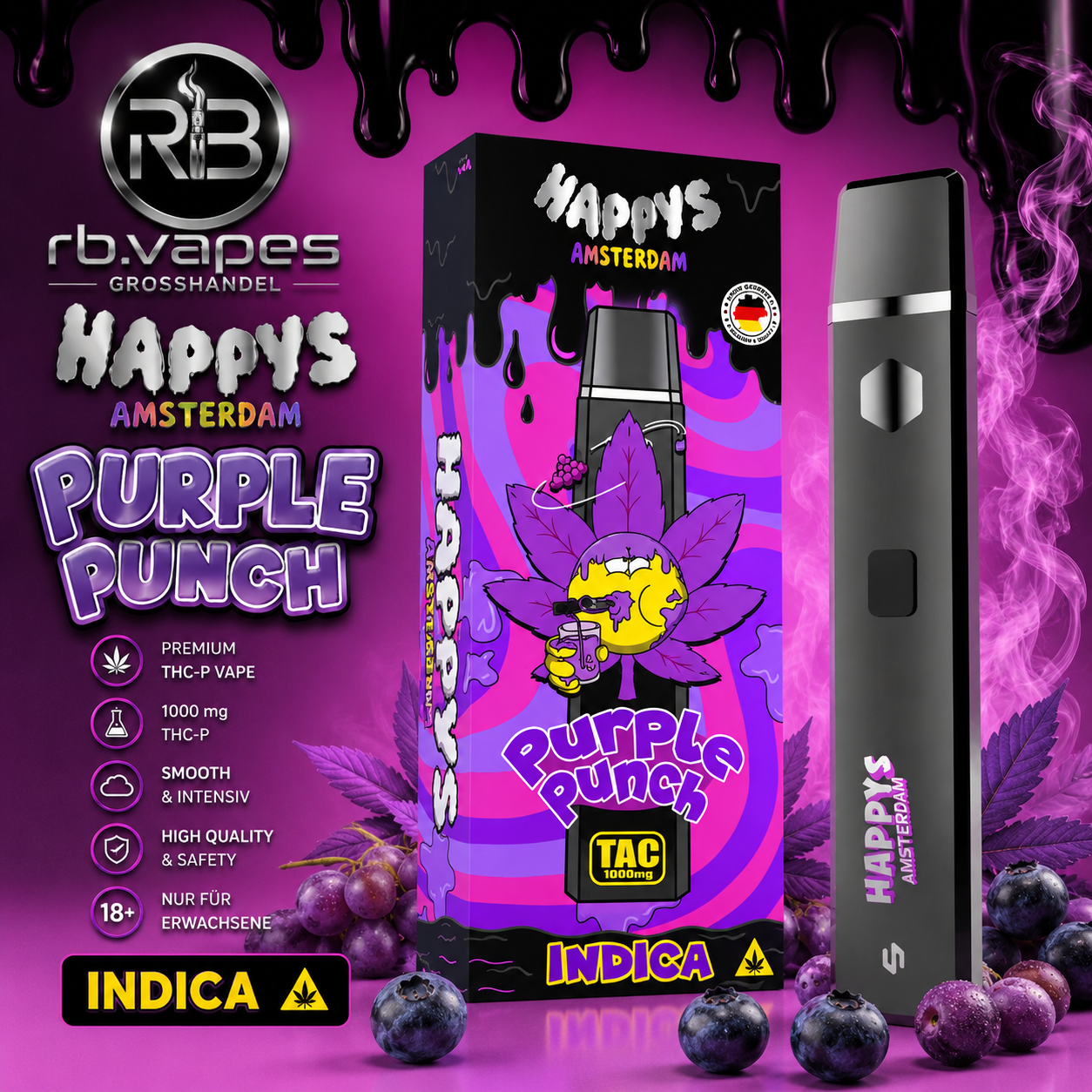 Happys Amsterdam  – Premium Aroma Vape | 1ML | ab 11,90€