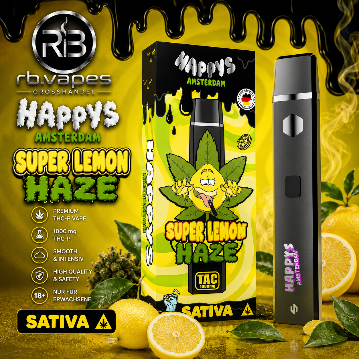 Happys Amsterdam  – Premium Aroma Vape | 1ML | ab 11,90€