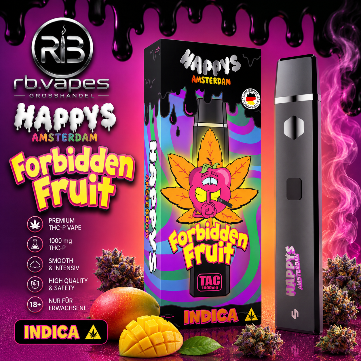 Happys Amsterdam  – Premium Aroma Vape | 1ML | ab 11,90€