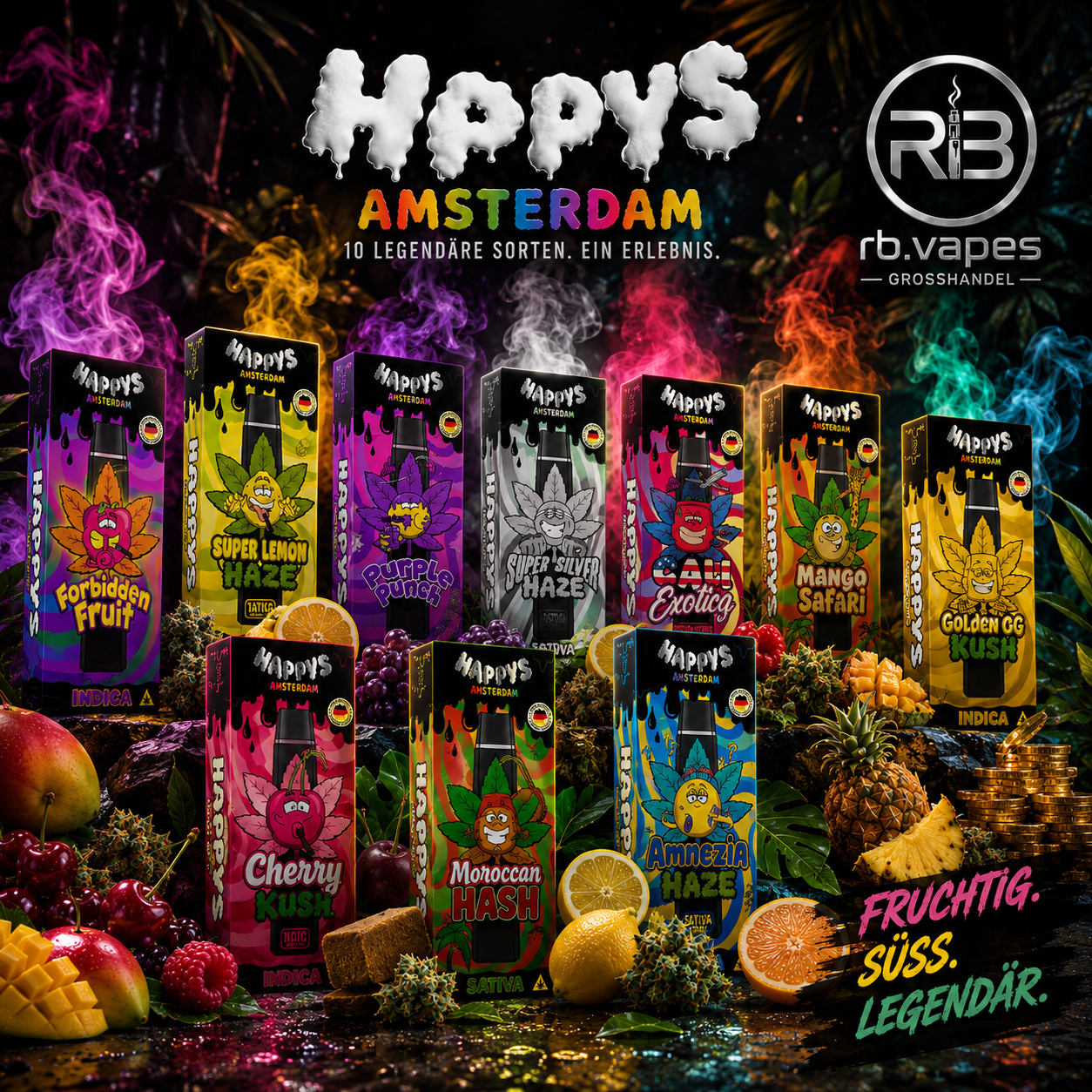 Happys Amsterdam  – Premium Aroma Vape | 1ML | ab 11,90€