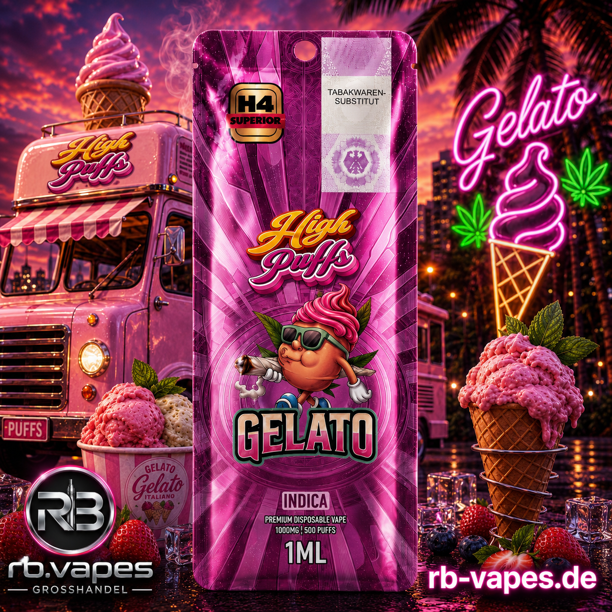High Puff H4 | Superior Vape | 1 ML | Premium Blend
