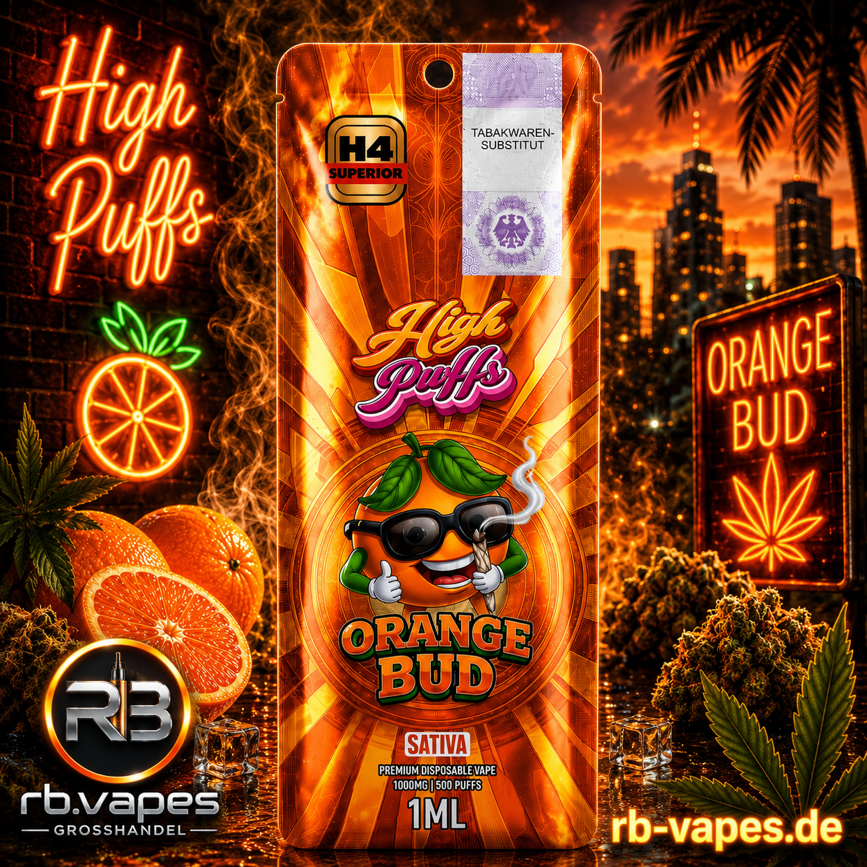 High Puff H4 | Superior Vape | 1 ML | Premium Blend