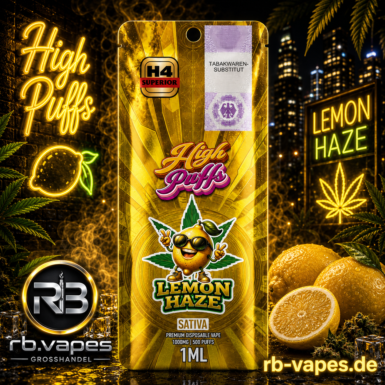 High Puff H4 | Superior Vape | 1 ML | Premium Blend