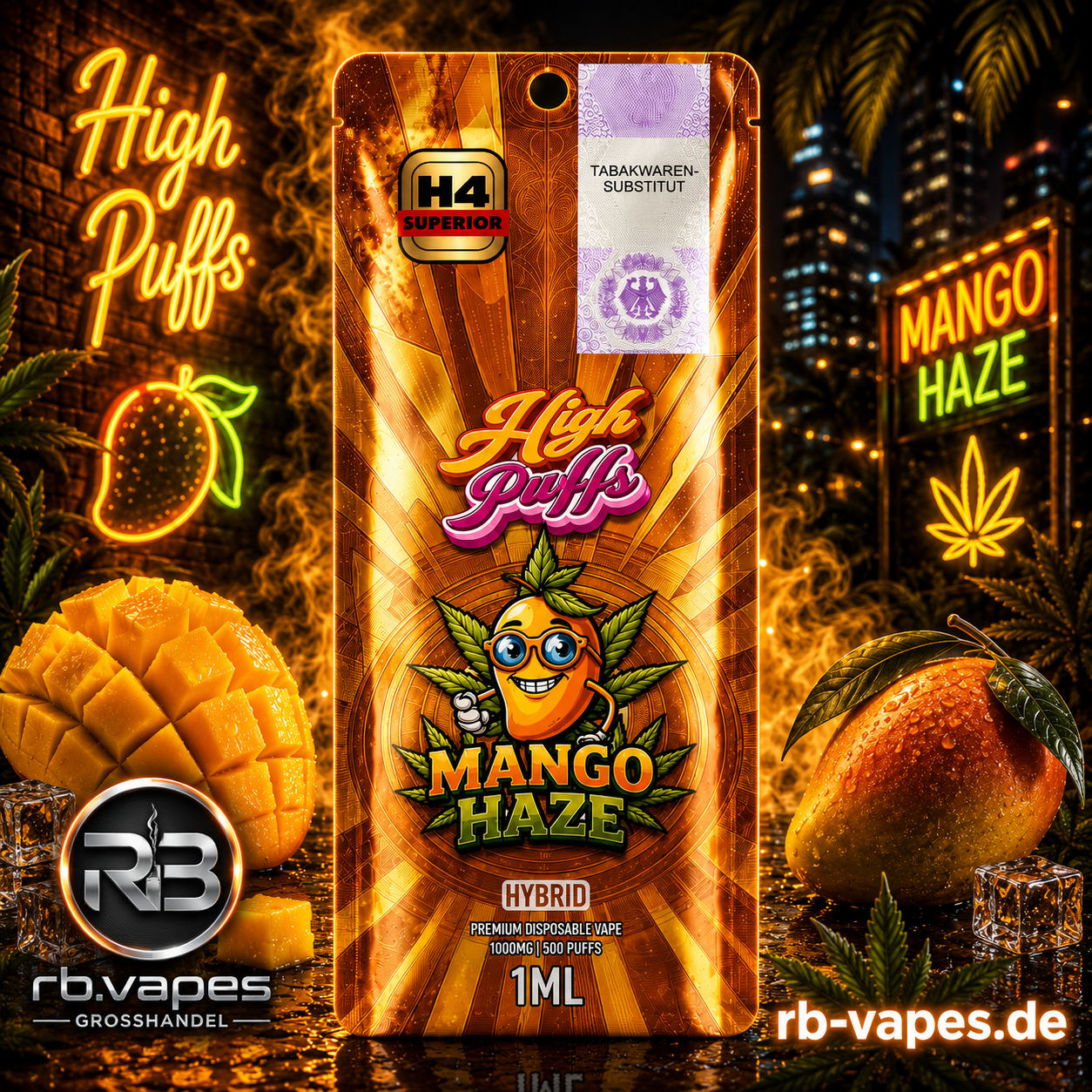 High Puff H4 | Superior Vape | 1 ML | Premium Blend