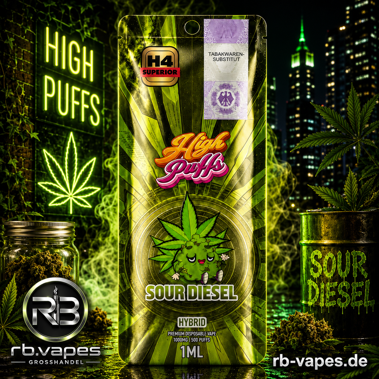 High Puff H4 | Superior Vape | 1 ML | Premium Blend