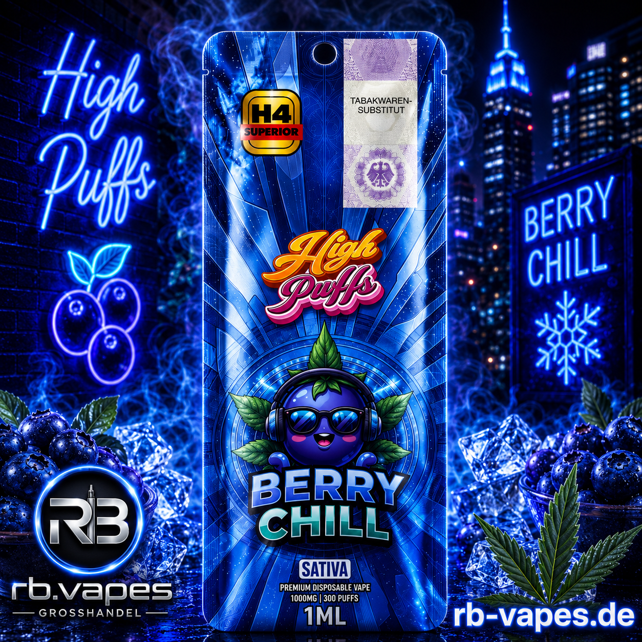 High Puff H4 | Superior Vape | 1 ML | Premium Blend