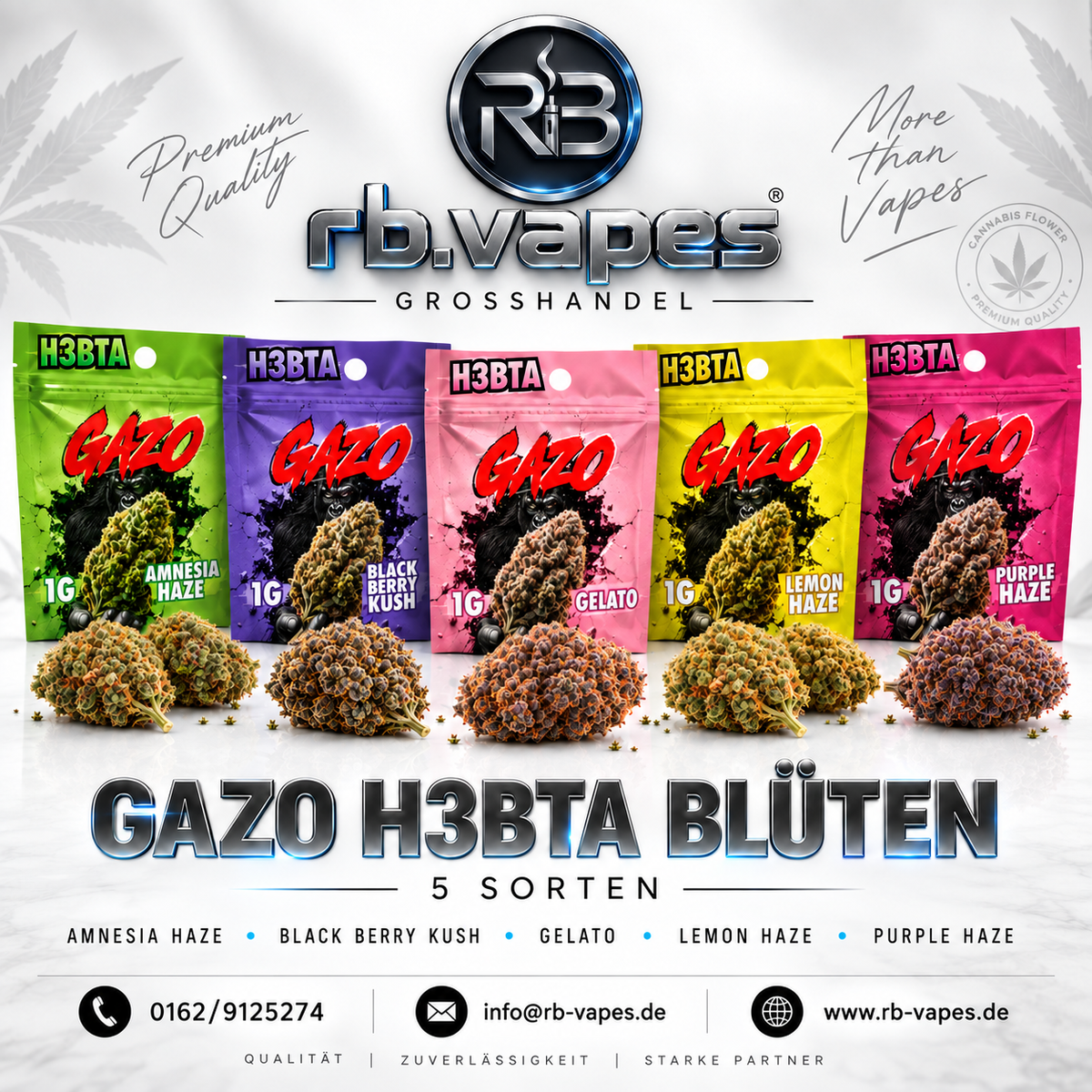 Gazo Buds Blüten | H3BTA | 10 Stück | Staffelpreise