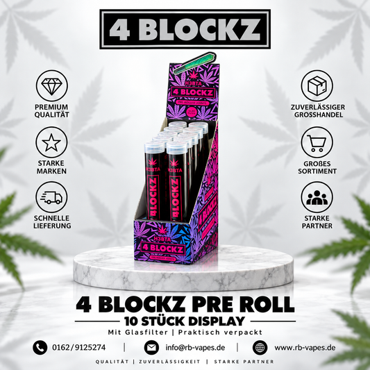 4Blockz Pre Roll | Glasfilter | 10 Stück