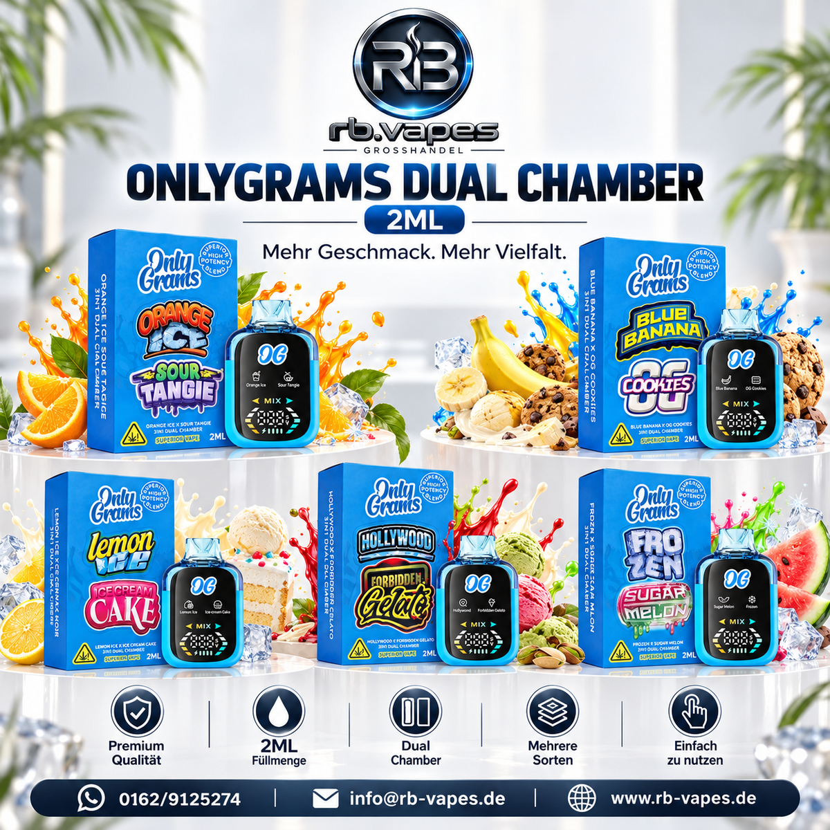 OnlyGrams® | Dual Champer | 2ML | Staffelpreise | 5 Stück