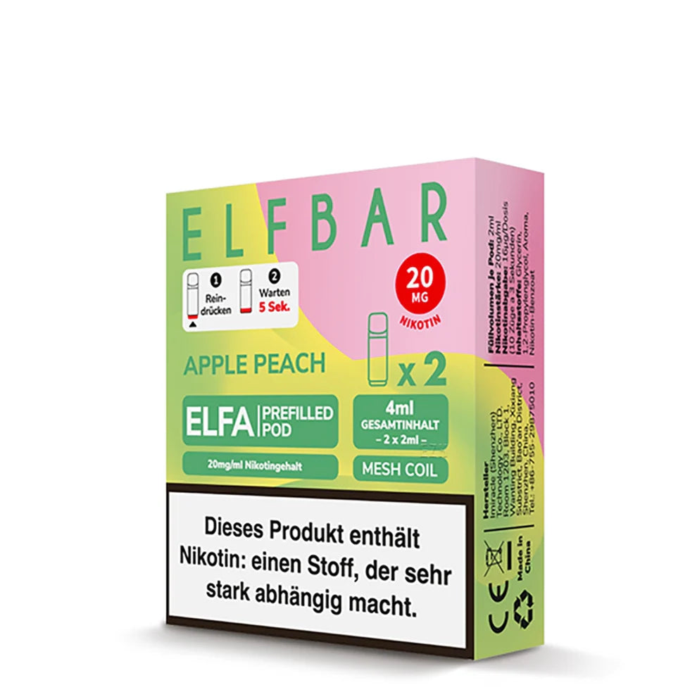 Elfbar Elfa Pods - Apple Peach - 20MG/ML