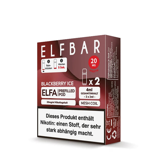 Elfbar Elfa Pods - Blackberry Ice - 20MG/ML