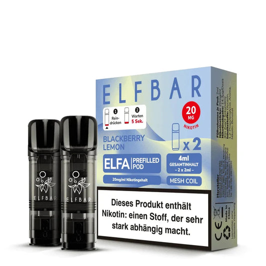 Elfbar Elfa Pods - Blackberry Lemon - 20MG/ML - 10 Stück