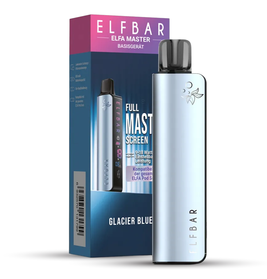 ELFBAR ELFA Master – 850 mAh – Glacier Blue – Kühl, klar & einfach stark - 10 Stück