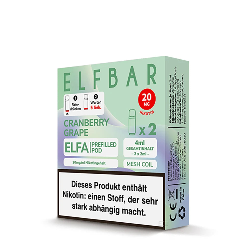 Elfbar Elfa Pods - Cranberry Grape - 20MG/ML - 10 Stück