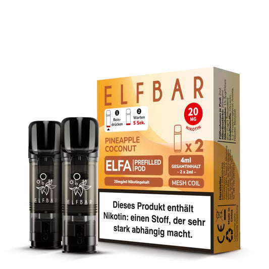 Elfbar Elfa Pods - Pineapple Coconut - 20MG/ML - 10 Stück