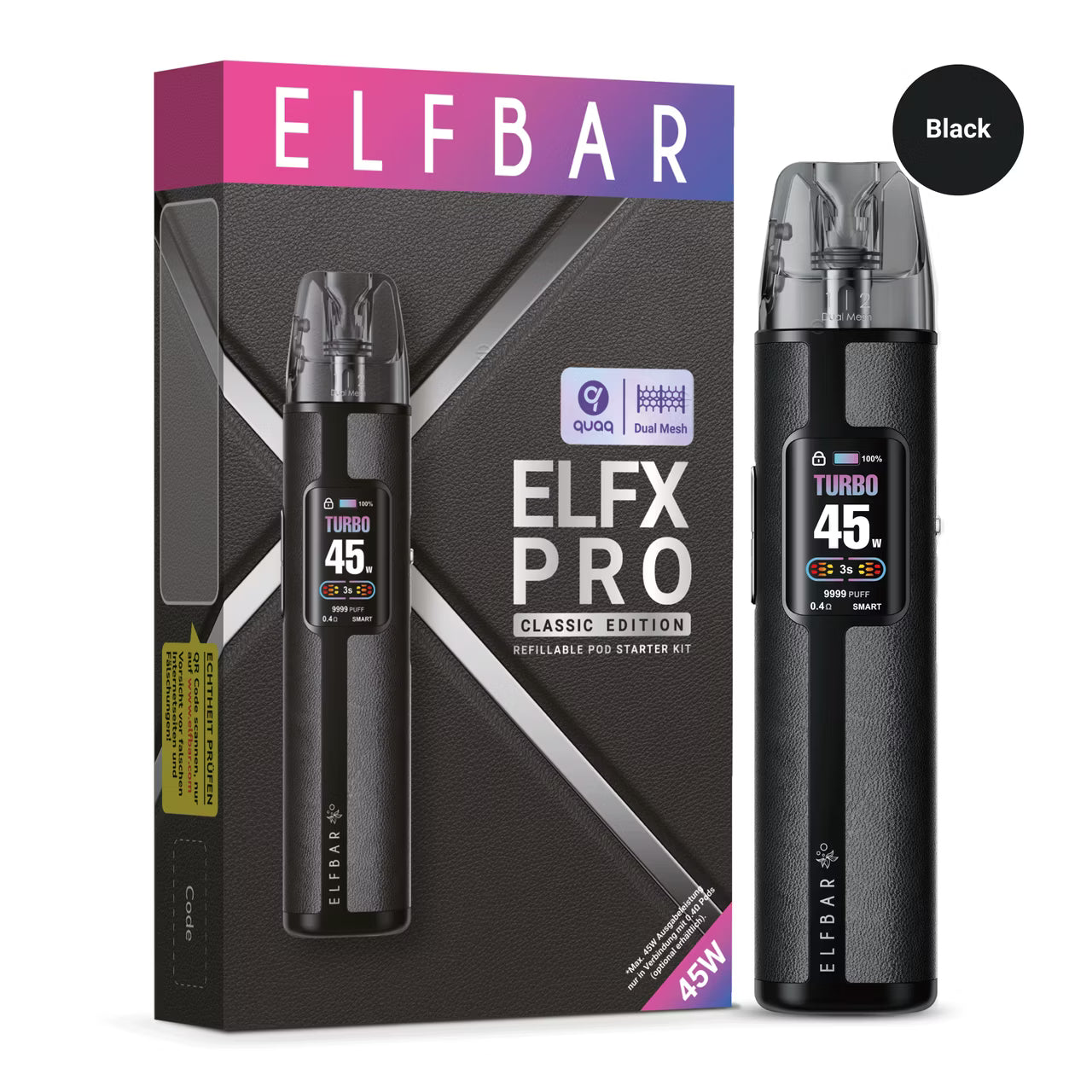 Elfbar - ELFX Pro - Pod Kit - Black