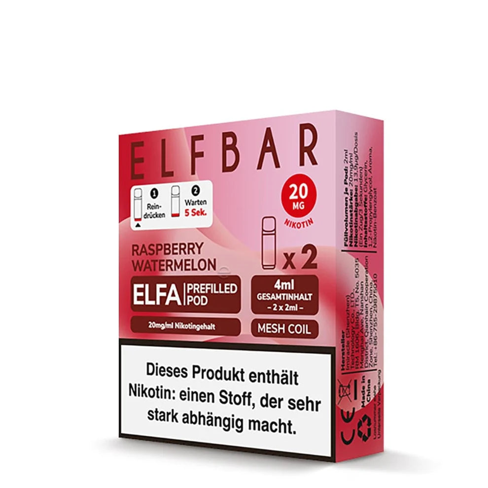 Elfbar Elfa Pods - Raspberry Watermelon - 20MG/ML - 10 Stück