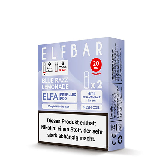 Elfbar Elfa Pods - Blue Razz Lemonade - 20MG/ML - 10 Stück