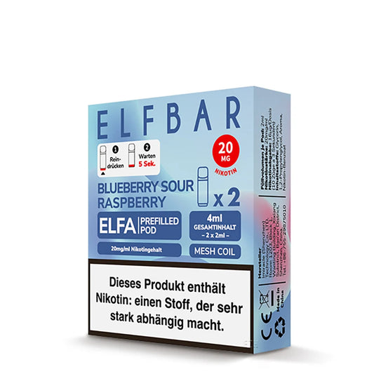 Elfbar Elfa Pods - Blueberry Sour Raspberry - 20MG/ML - 10 Stück